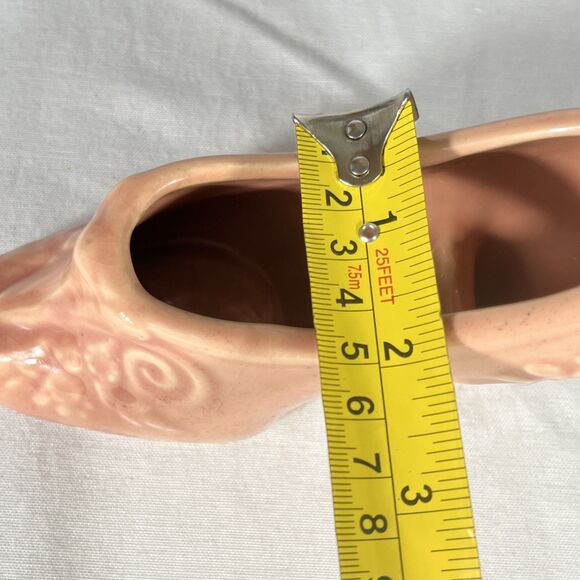 Vintage Ceramic Shoe Planter  Made in USA Pink High Heel Succulent Pot - Picture 10 of 10